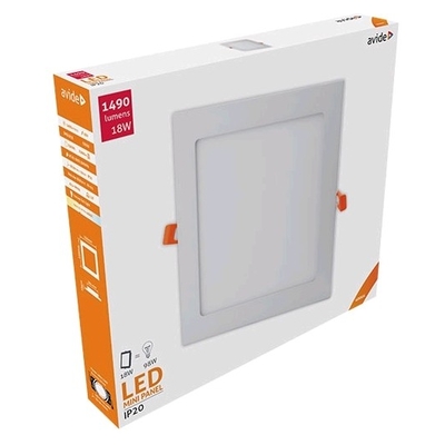 Product Φωτιστικό Οροφής Avide LED Χωνευτό Τετράγωνο Αλουμίνιο 18W Λευκό 4000K base image
