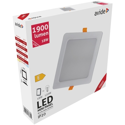 Product Φωτιστικό Οροφής Avide LED Χωνευτό Τετράγωνο Πλαστικό 18W Θερμό 3000K base image