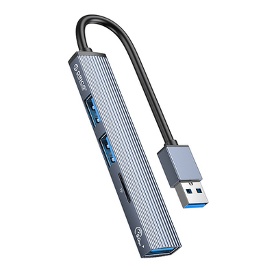 Product USB Hub Orico AH-A12F, 3x USB θύρες, Micro SD θύρα, γκρι base image