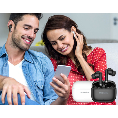 Product Bluetooth Handsfree Blackview BT5.3 EARBUDS 4 with CHARGING DOCK Black base image