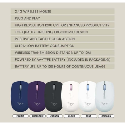 Product Ποντίκι Ασύρματο Alcatroz Longlasting Silent Aubergine base image