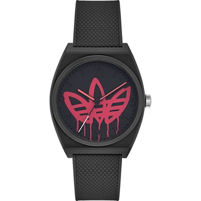 Product Ρολόι Unisex Adidas Aost22039 (38mm) Καουτσούκ Λουράκι Μαύρο base image