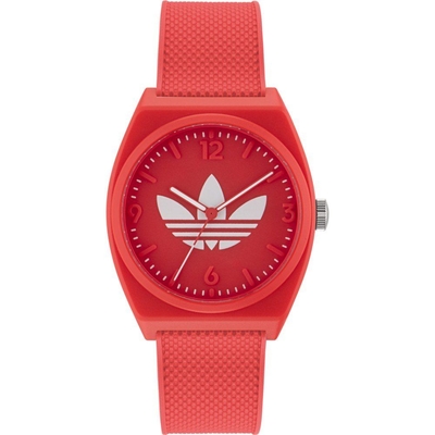 Product Ρολόι Unisex Adidas Aost23051 (38mm) Καουτσούκ Λουράκι Κόκκινο base image