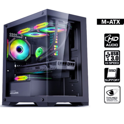 Product Κουτί Η/Υ Armaggeddon Gaming MATX AQUARON Black base image