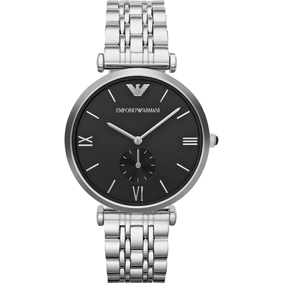 Product Ρολόι Unisex Armani Ar1676 (40mm) Μεταλλικό Μπρασελέ Ασημί base image