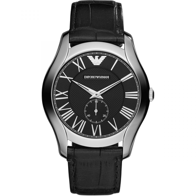 Product Ανδρικό Ρολόι Armani Ar1703 (43mm) Δερμάτινο Λουράκι Μαύρο base image
