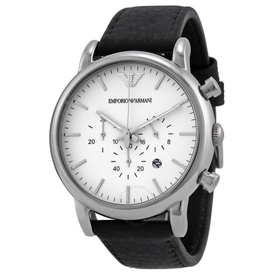Product Ανδρικό Ρολόι Armani Ar1807 (46mm) Δερμάτινο Λουράκι Μαύρο base image