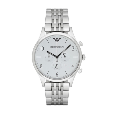 Product Ανδρικό Ρολόι Armani Ar1879 (43mm) Μεταλλικό Μπρασελέ Ασημί base image