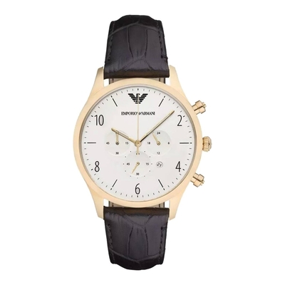 Product Ανδρικό Ρολόι Armani Ar1892 (43mm) Δερμάτινο Λουράκι Μαύρο base image