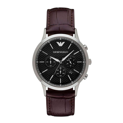 Product Ανδρικό Ρολόι Armani Ar2482 (43mm) Δερμάτινο Λουράκι Καφέ base image