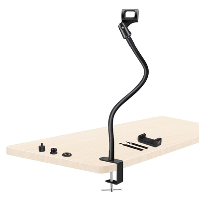 Product Βάση Γραφείου Prizmora για Μικρόφωνο/Smartphone As11 με Εύκαμπτο Βραχίονα, Μαύρη base image