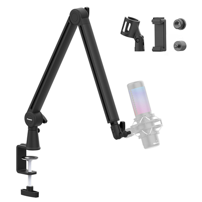 Product Βάση Γραφείου Prizmora για Μικρόφωνο/Smartphone As26 με Βραχίονα 2 Σημείων, Μαύρη base image