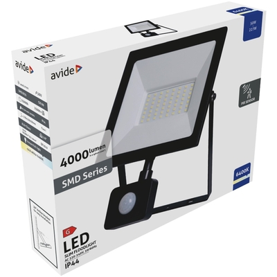 Product Προβολέας LED Avide Slim SMD 50W Ψυχρό 6400K Φωτοκύτταρο Value base image