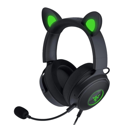 Product Headset Razer KRAKEN KITTY V2 PRO - Black - RGB - USB 7.1 Gaming - Kitty, Bear, Bunny Ears base image