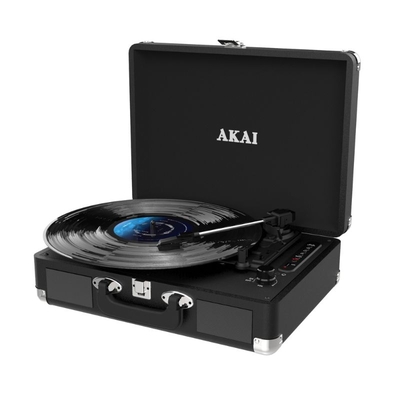 Product Πικάπ Akai ATT-18BT βαλίτσα με Bluetooth In/Out, εγγραφή και αναπαραγωγή από USB, Aux-In, Line Out, REC, ενσωματωμένα ηχεία-2 x 1W base image