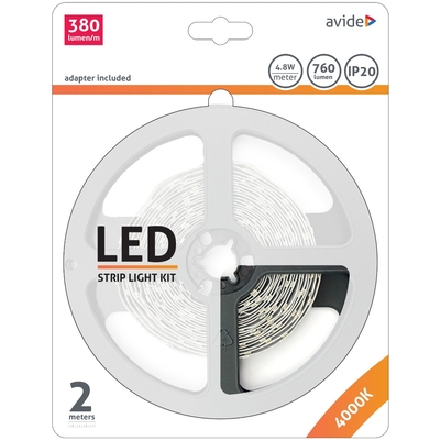 Product Ταινία LED Avide Blister 12V 4.8W SMD2835 60LED 4000K IP20 2m base image
