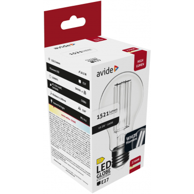 Product Λάμπα LED Avide White Globe 10.5W E27 WW 2700K base image