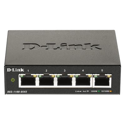 Product Network Switch D-Link DGS-1100-05V2 Managed Gigabit Ethernet (10/100/1000) Black base image