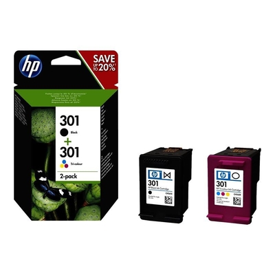 Product Μελάνι HP 301 - 2Pack - Black, three-color - Original base image