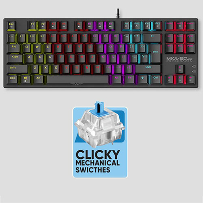 Product Πληκτρολόγιο Ενσύρματο Armaggeddon Mechanical MKA-2C NEO Black CLICKY BLUE SWITCH base image