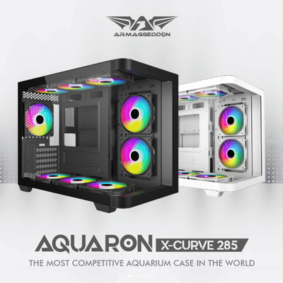 Product Κουτί Η/Υ Armaggeddon Micro Atx Steel Aquaron X-Curve 285 Fully White  base image