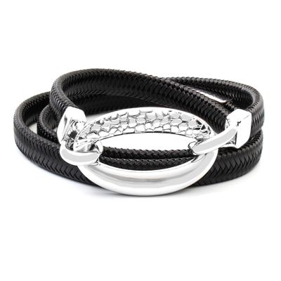 Product Γυναικείο Βραχιόλι Panarea Br3Gn (52 cm) από Ασήμι Black-Silver base image