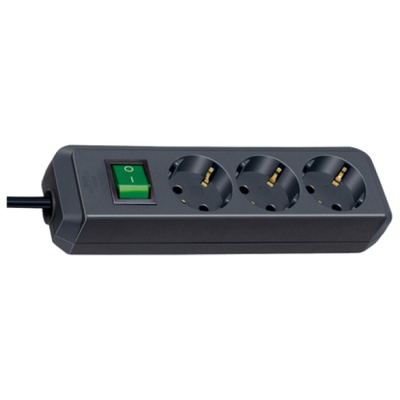 Product Πολύπριζο Με Διακόπτη Brennenstuhl ECO-Line 3 Θέσεων, Καλώδιο 5m, Μαύρο base image
