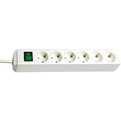 Product Πολύπριζο Με Διακόπτη Brennenstuhl ECO-Line 6 Θέσεων, Καλώδιο 1.5m, Λευκό base image