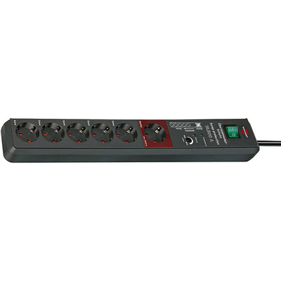 Product Πολύπριζο Με Προστασία Υπέρτασης Brennenstuhl Secure-Tec M/S 6-19500A gy/bk base image