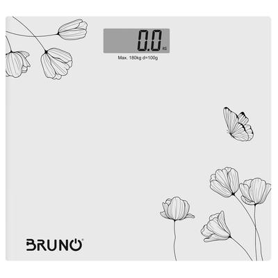Product Ζυγαριά Μπάνιου Bruno ψηφιακή BRN-0055, έως 180kg, λευκή base image