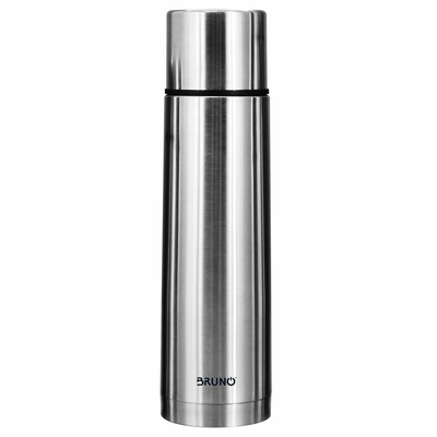 Product Θερμός Bruno BRN-0069, με Καπάκι-Κύπελλο, Anti-Slip, 1000Ml, Ασημί base image