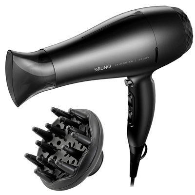 Product Bruno Σεσουάρ Μαλλιών Brn-0154, 2200w, Με Φυσούνα, Μαύρο base image