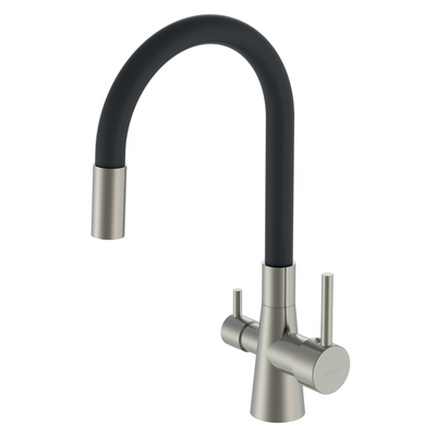 Product Μπαταρία Πάγκου Κουζίνας Bruno BRN-0239, Τρίοδη, Αναμεικτική, Μαύρη/Ασημί base image