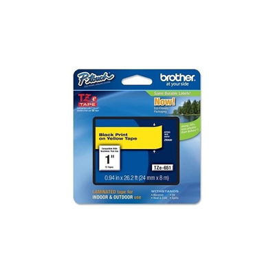 Product Μελανοταινία Brother TZe651 24mm yello/bla base image