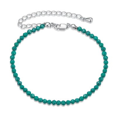 Product Βραχιόλι Bamoer Bsb204-Gn με Συνθετική Τουρκουάζ, Ασήμι 925, Πράσινο base image