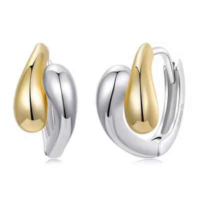 Product Σκουλαρίκι Bamoerα Κρίκοι BSE1139, Ασήμι 925, Χρυσό/Ασημί base image