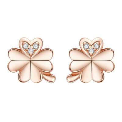 Product Σκουλαρίκι Bamoerα Καρφωτά BSE233, Κυβική Ζιρκόνια, Ασήμι 925, Ροζ Χρυσό base image