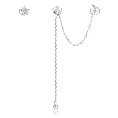 Product Σκουλαρίκι Bamoerα Καρφωτά BSE431 με Κυβική Ζιρκόνια, Ασήμι 925, Ασήμι base image