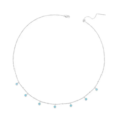 Product Κολιέ Bamoer BSN388, Ασήμι 925, Ασημί/Τιρκουάζ base image