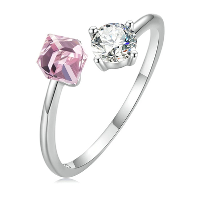 Product Δαχτυλίδι Bamoer Bsr291, Κυβική Ζιρκόνια, Ανοιγόμενο, Ασήμι 925, Ασημί base image