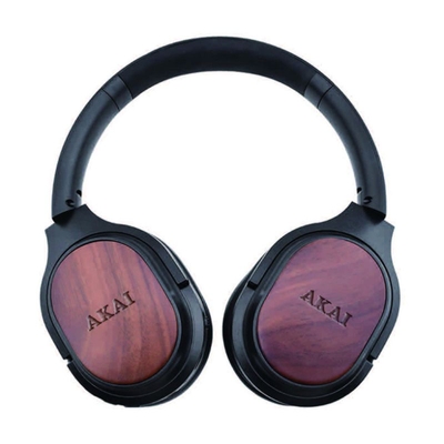 Product Headphones Akai BTH-W150ANC Ασύρματα over ear bamboo με Bluetooth, ΑNC, NTC, και Hifi Stereo Sound base image