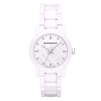 Product Γυναικείο Ρολόι Burberry Bu9182 (34mm) Κεραμικό Μπρασελέ Λευκό base image