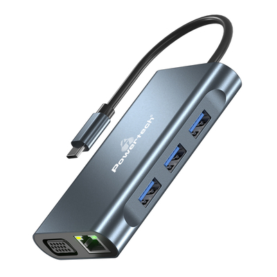 Product Docking Station Powertech Byl-2311 8 Θυρών, USB-C Σύνδεση, 100W Pd, Γκρι base image