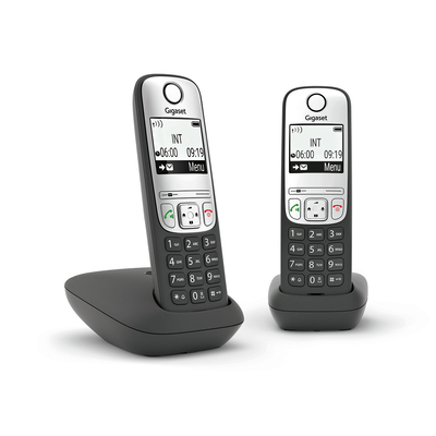 Product Ασύρματο Τηλέφωνο Gigaset As690 Duo Black L36852-H2810-D201 base image