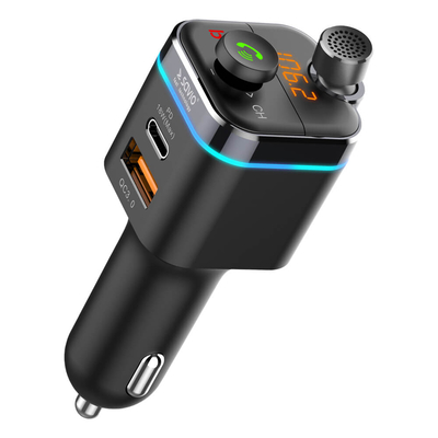 Product FM Transmitter Savio TR-12 mp3 player and charger with Bluetooth 5.0 Black base image