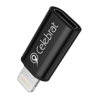 Product Αντάπτορας Lightning Celebrat σε USB-C Ca-03, 2A, 480Mbps, Μαύρος base image
