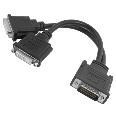 Product Αντάπτορας DVI Powertech DMS-59 σε 2x DVI CAB-DMS59DVI, 0.25m, μαύρος base image