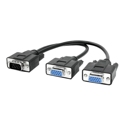 Product Αντάπτορας VGA Powertech 15pin HD Male σε 2x Female, 0.2m, μαύρο base image