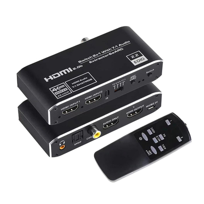 Product HDMI Switch CAB-H150, 4-in σε 1-out, 7.1 Audio, 4K/60Hz HDR, eARC, μαύρο base image