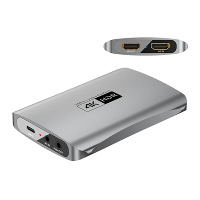 Product Αντάπτορας HDMI Powertech video capture CAB-H166, USB-C σύνδεση, 4K/60Hz, γκρι base image
